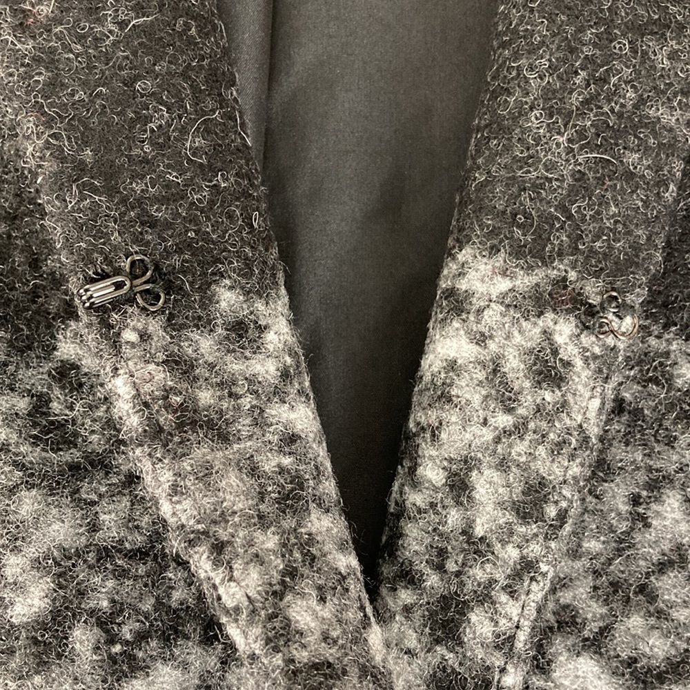 Wool Blend Open Front Long Cardigan Jacket - Picture 11 of 14